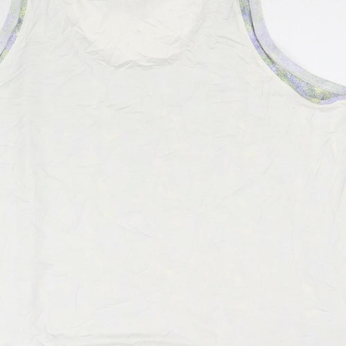 Marks and Spencer Womens Multicoloured Geometric Polyester Basic Tank Size 18 Scoop Neck