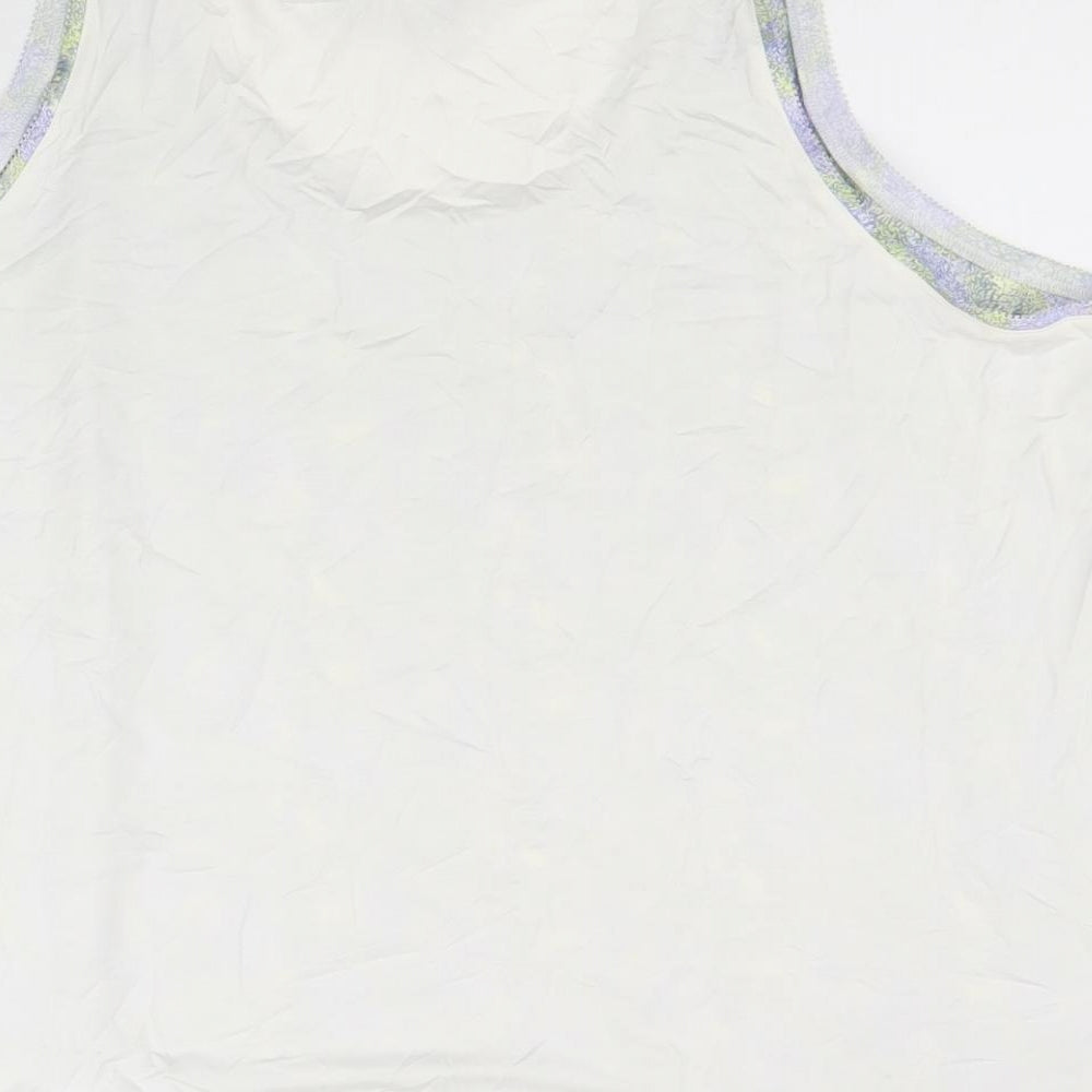 Marks and Spencer Womens Multicoloured Geometric Polyester Basic Tank Size 18 Scoop Neck