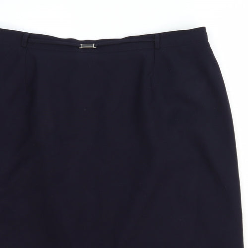 BM Womens Blue Polyester Mini Skirt Size 20 in
