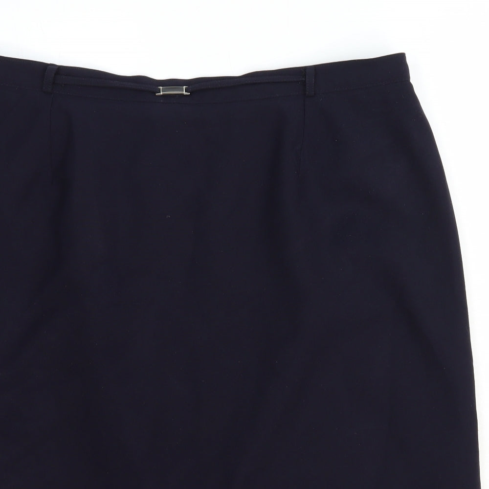 BM Womens Blue Polyester Mini Skirt Size 20 in