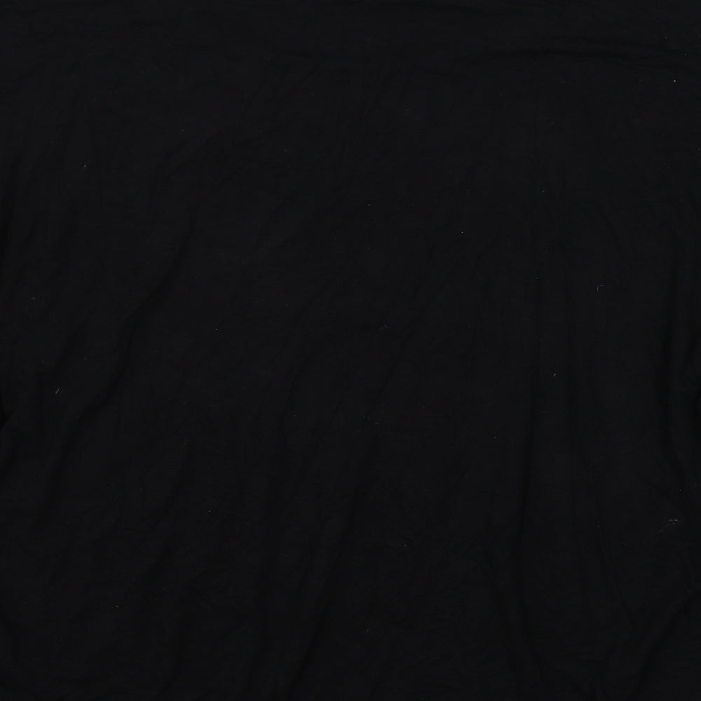 Soon Womens Black Viscose Basic T-Shirt Size 18 Round Neck