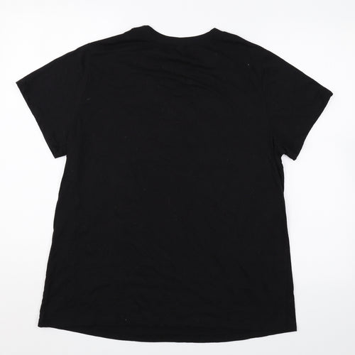 St Patricks Day Womens Black Cotton Basic T-Shirt Size L Round Neck - Pinch At Your Own Risk