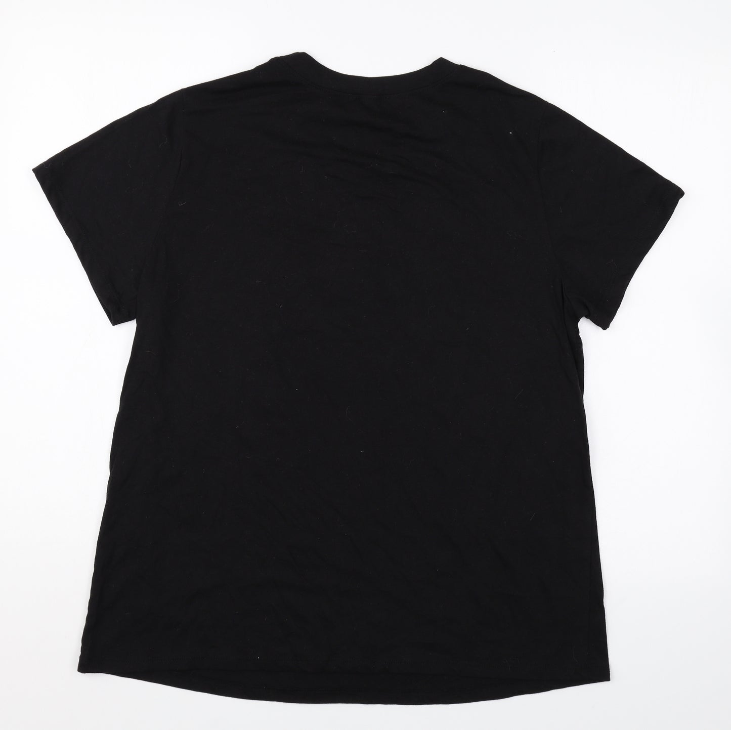 St Patricks Day Womens Black Cotton Basic T-Shirt Size L Round Neck - Pinch At Your Own Risk