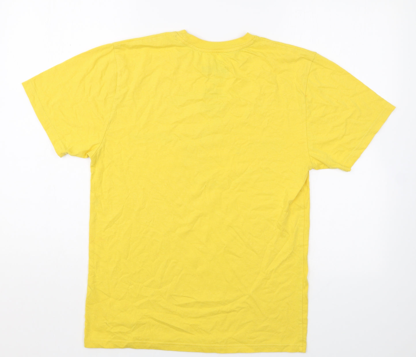 Harry Potter Girls Yellow Cotton Basic T-Shirt Size L Round Neck