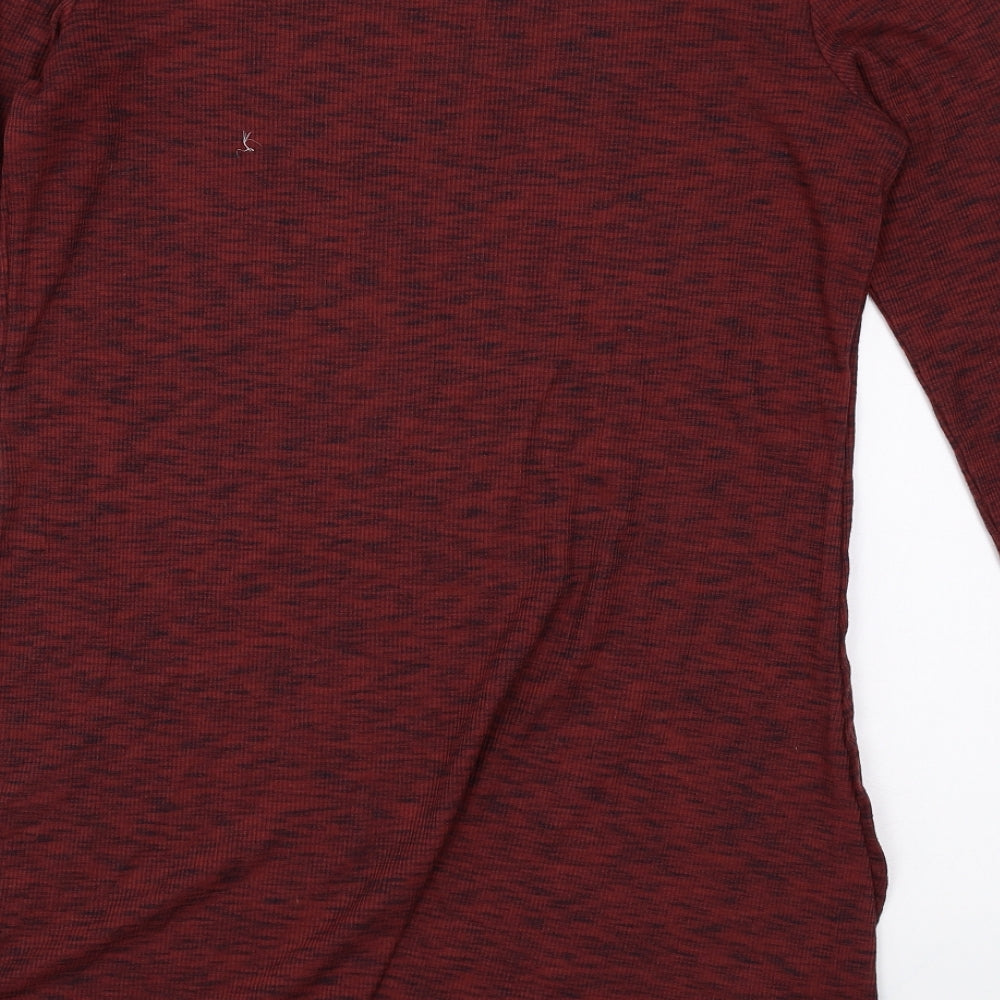 Lisa Rinna Womens Red Cotton Basic T-Shirt Size XS Round Neck