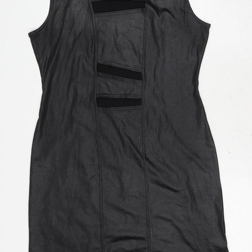 Kit Womens Black Polyester Pencil Dress Size 16 Boat Neck Pullover