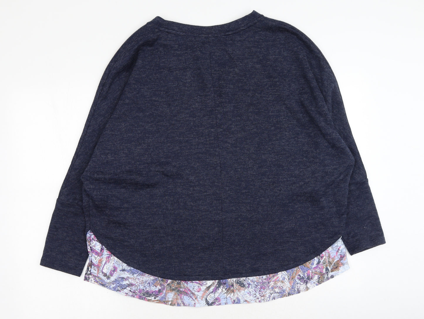 Nutmeg Womens Blue Polyester Pullover Sweatshirt Size 16 Pullover