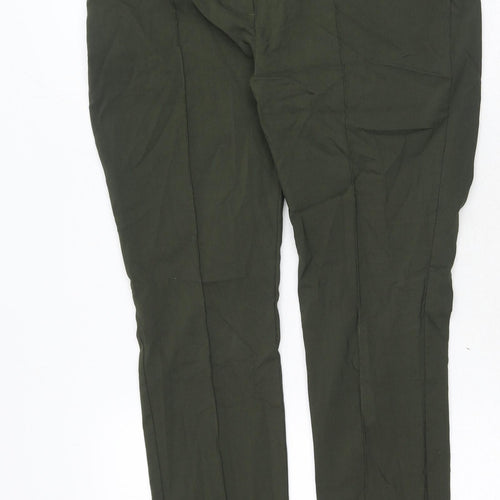 LASCANA Womens Green Polyester Trousers Size 16 Regular Button