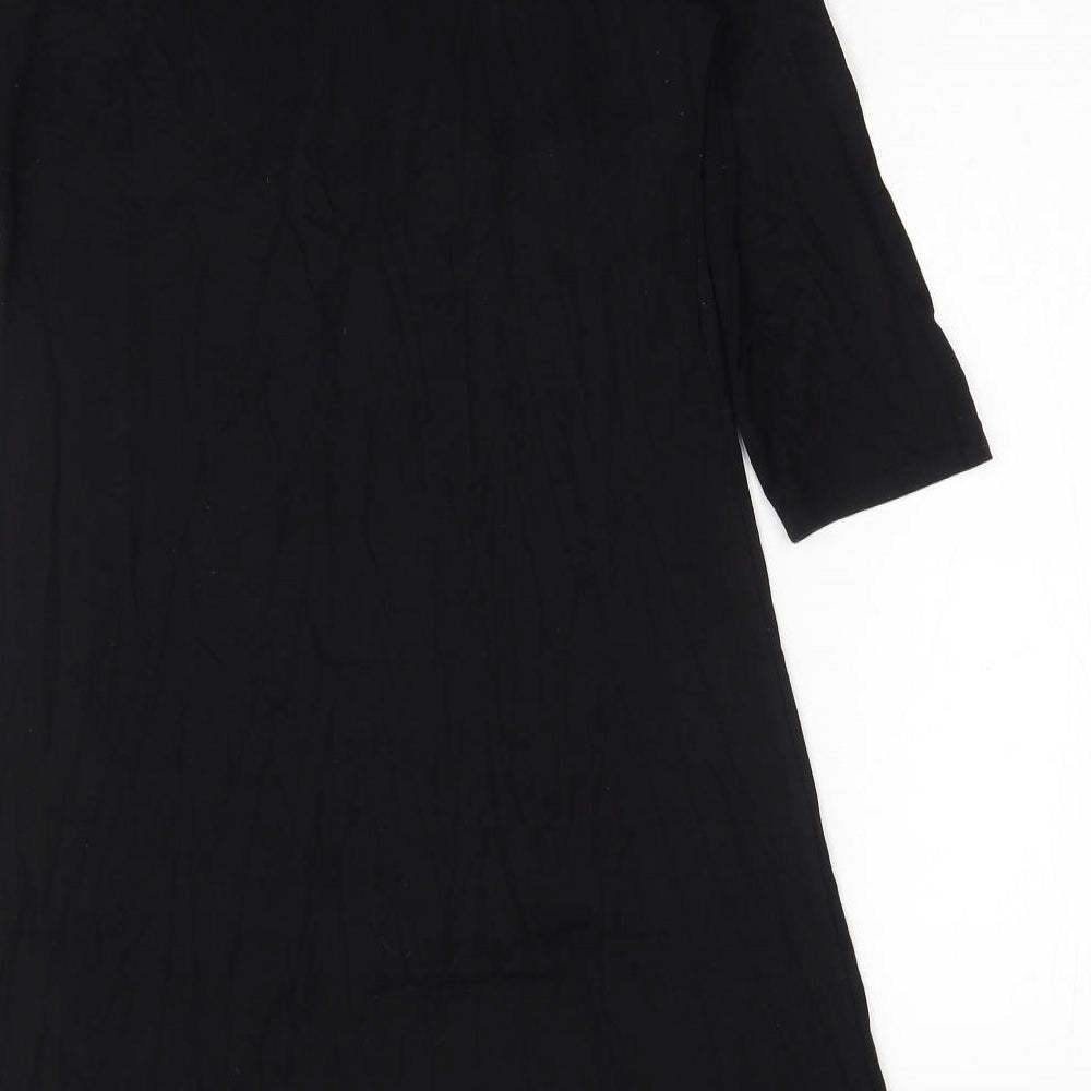 TU Womens Black Viscose A-Line Size 12 Square Neck Pullover