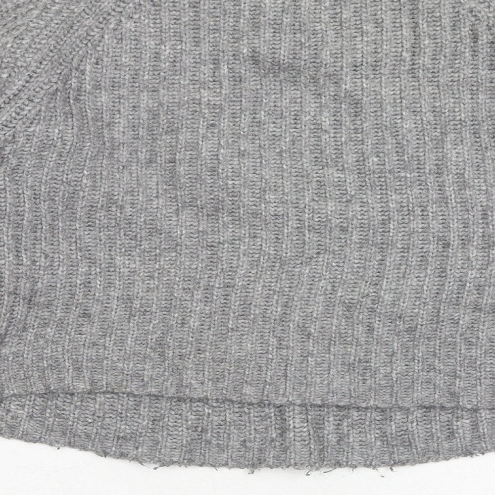 Zara Womens Grey Round Neck Acrylic Pullover Jumper Size L