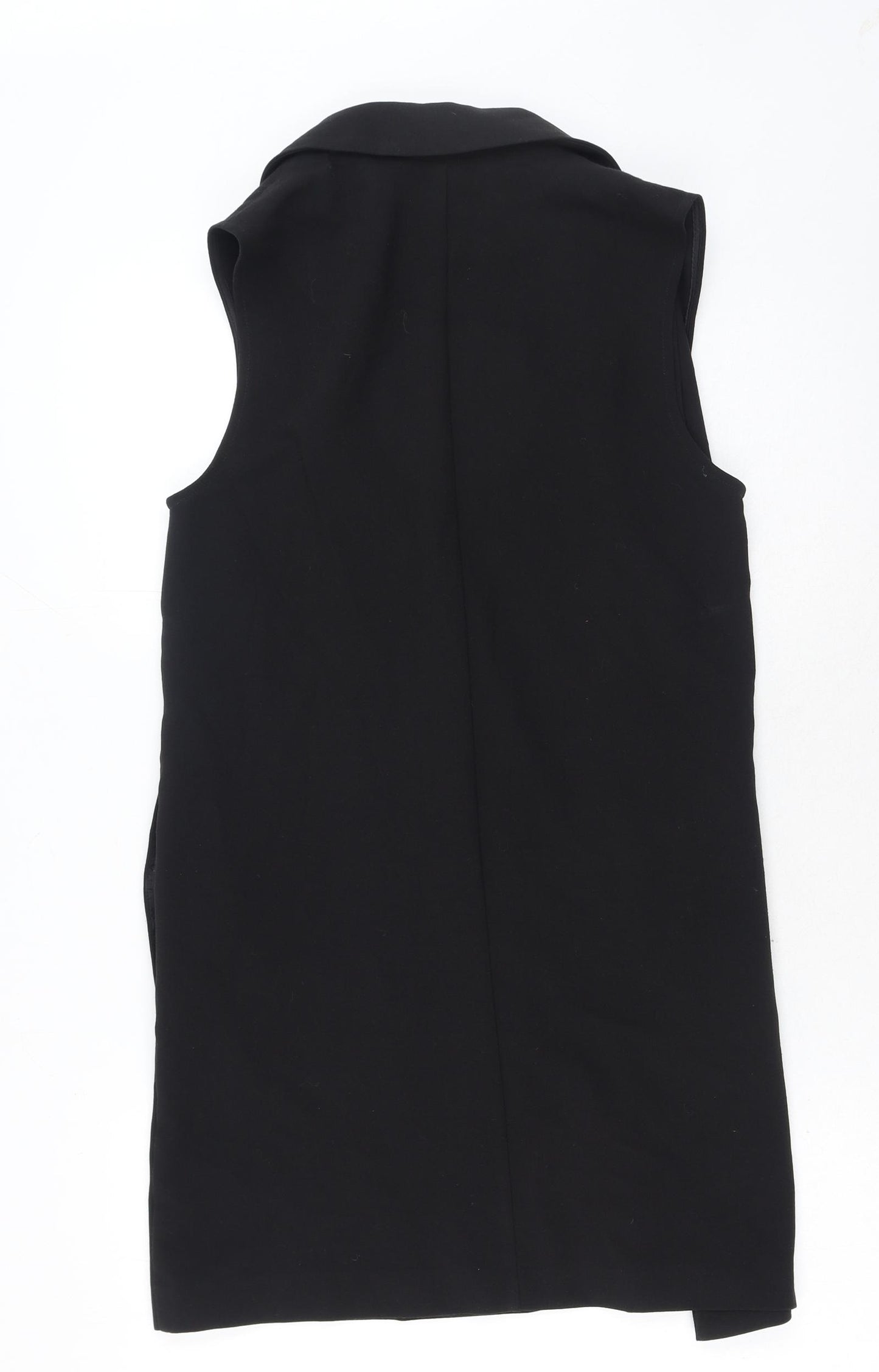 Matalan Womens Black Gilet Waistcoat Size 8 - Longline