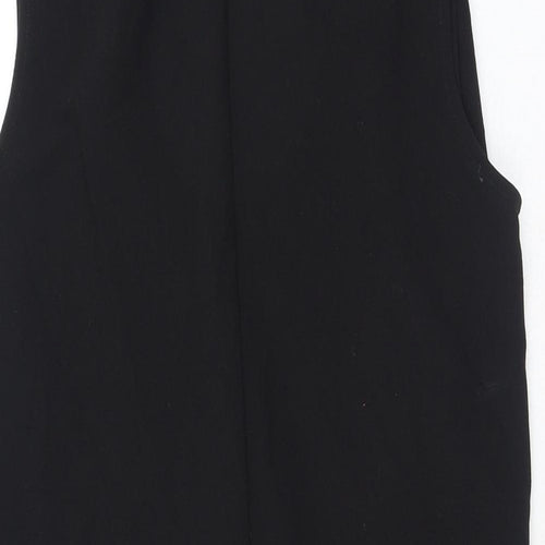 Matalan Womens Black Gilet Waistcoat Size 8 - Longline