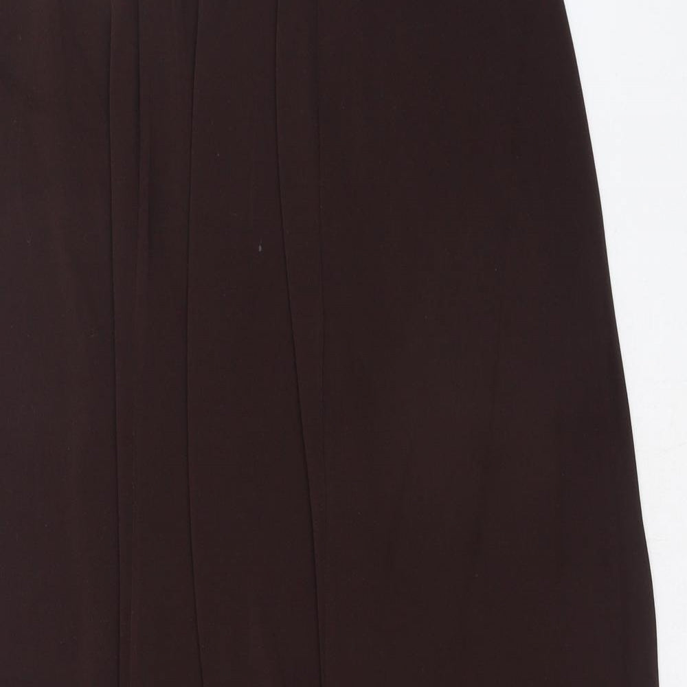 Joanna Hope Womens Brown Polyester Maxi Skirt Size 18