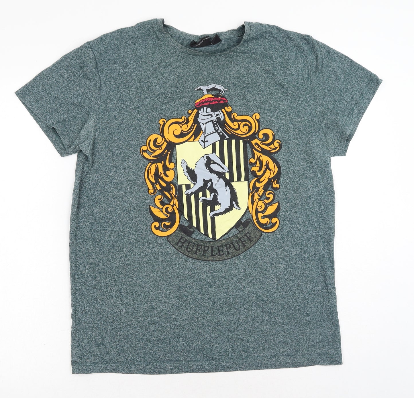 Primark Mens Green Polyester T-Shirt Size M Round Neck - Harry Potter