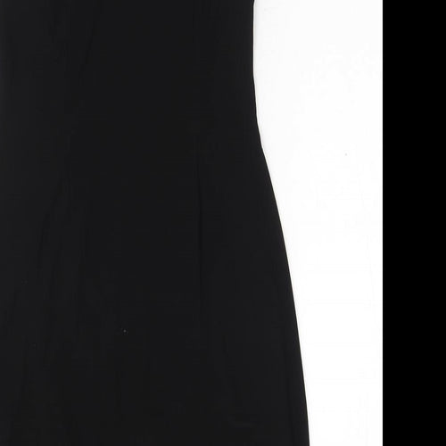JS Boutique Womens Black Polyester A-Line Size 14 Off the Shoulder Zip