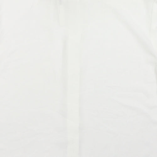 ASOS Womens White Polyester Basic Button-Up Size 14 V-Neck