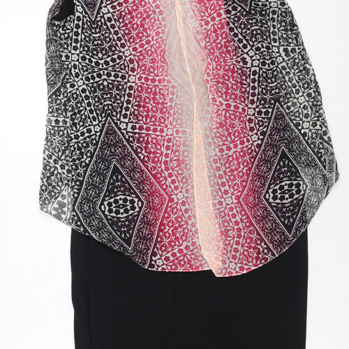 Papaya Womens Pink Geometric Polyester Shift Size 12 Boat Neck Pullover