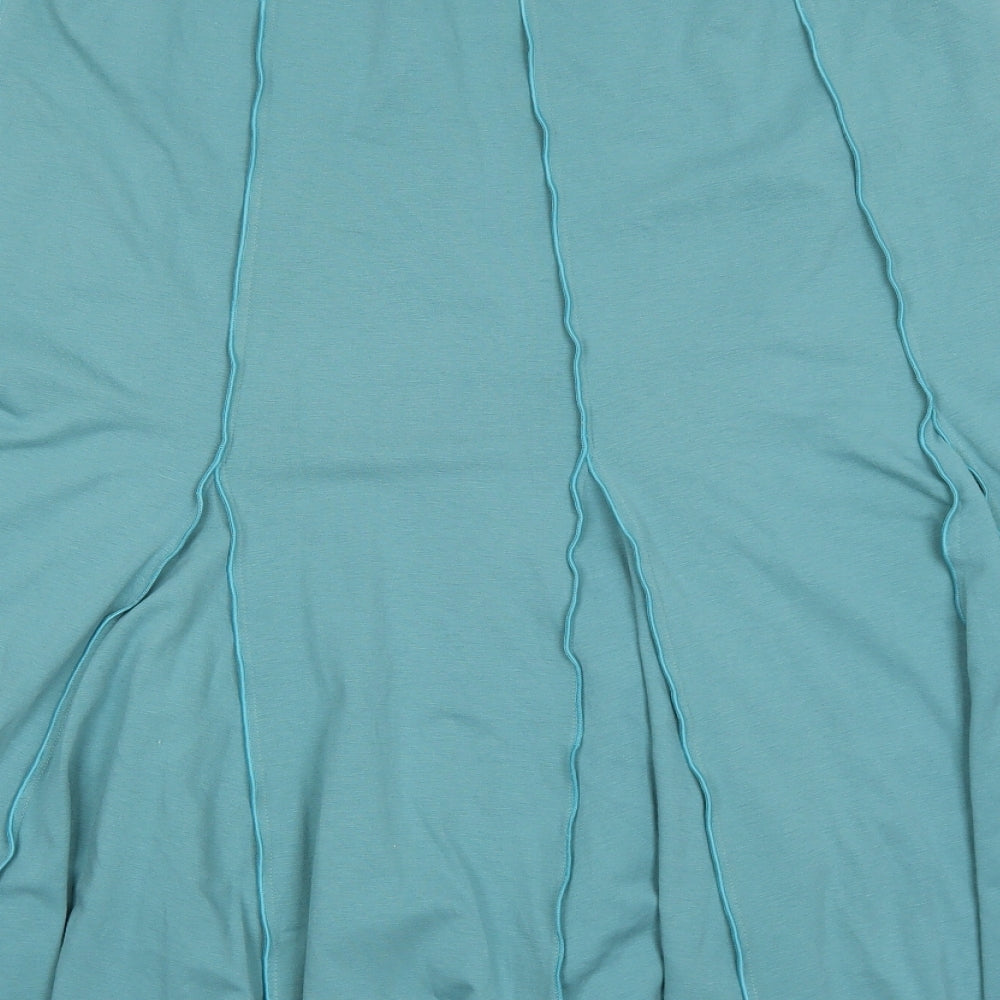 Mandy Marsh Womens Blue Cotton Peasant Skirt Size 16