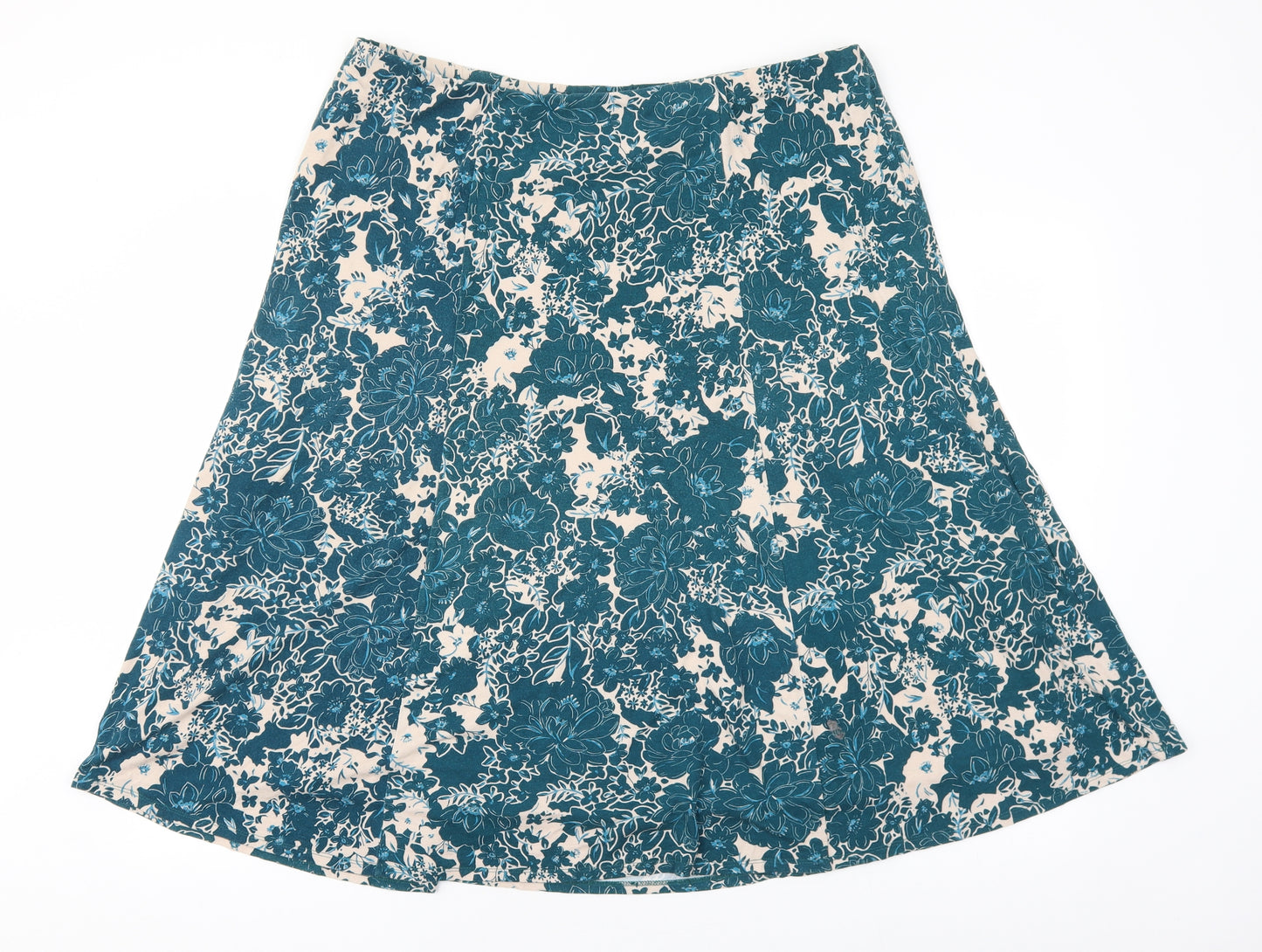Eastex Womens Green Geometric Polyester Flare Skirt Size 20