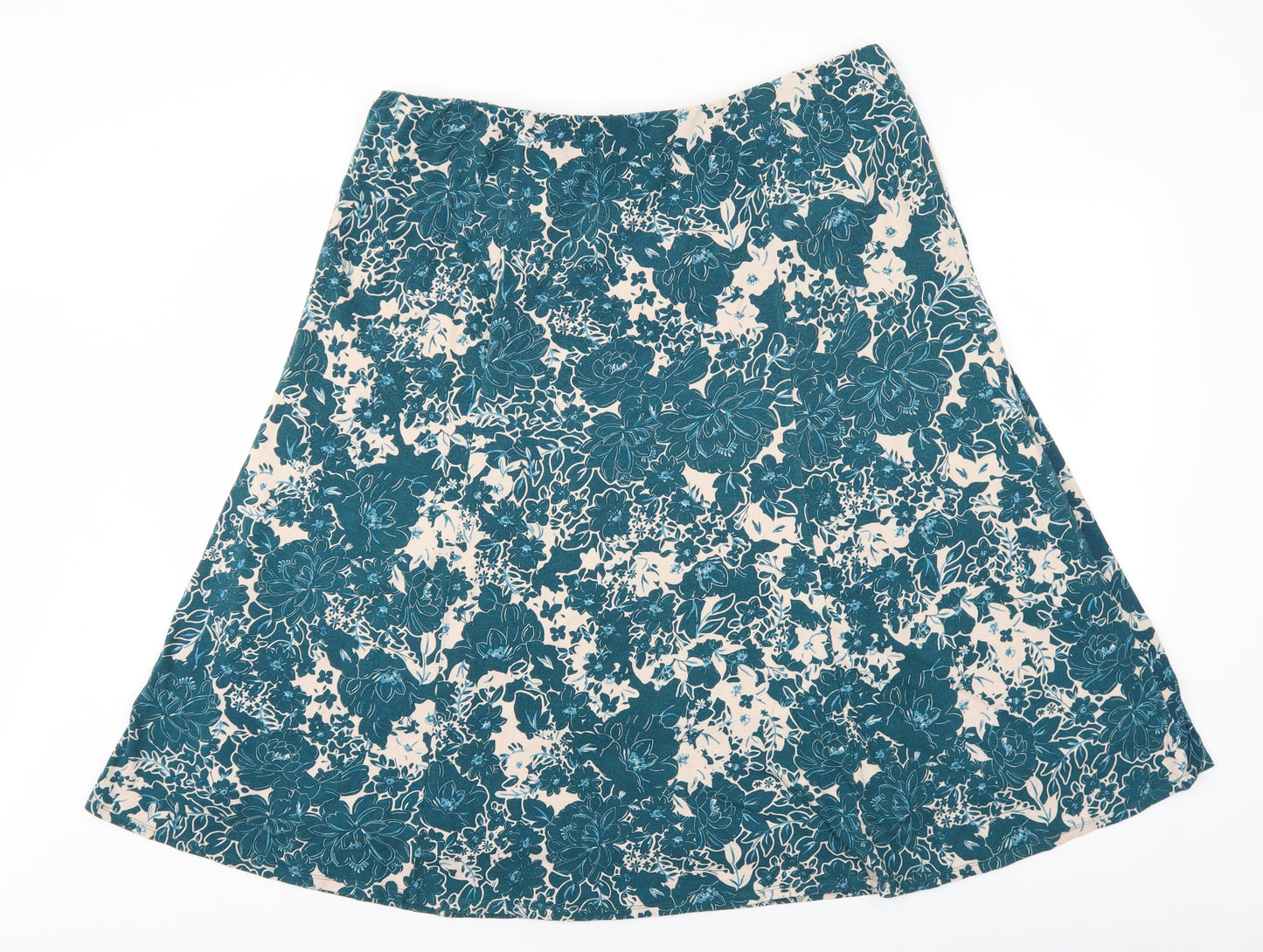 Eastex Womens Green Geometric Polyester Flare Skirt Size 20