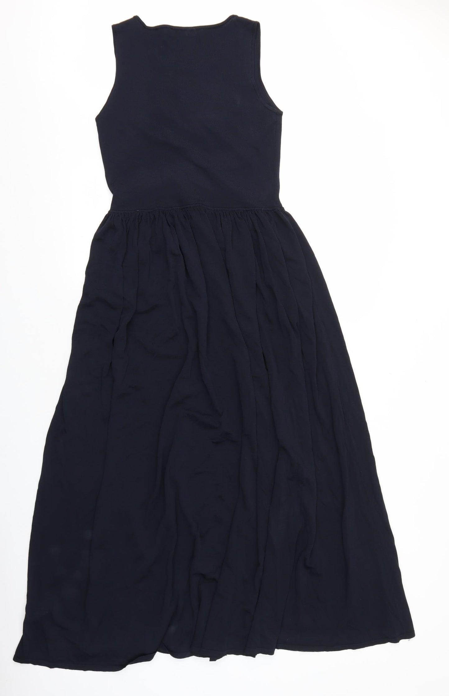 Zara Womens Blue Polyester Maxi Size M Boat Neck Pullover