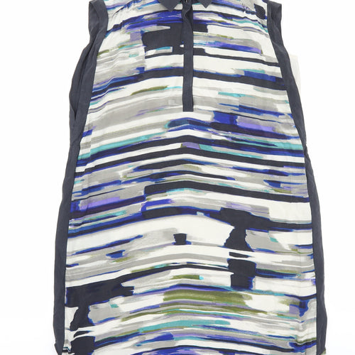 Paraphrase Womens Multicoloured Geometric Polyester Shirt Dress Size XS Collared Button