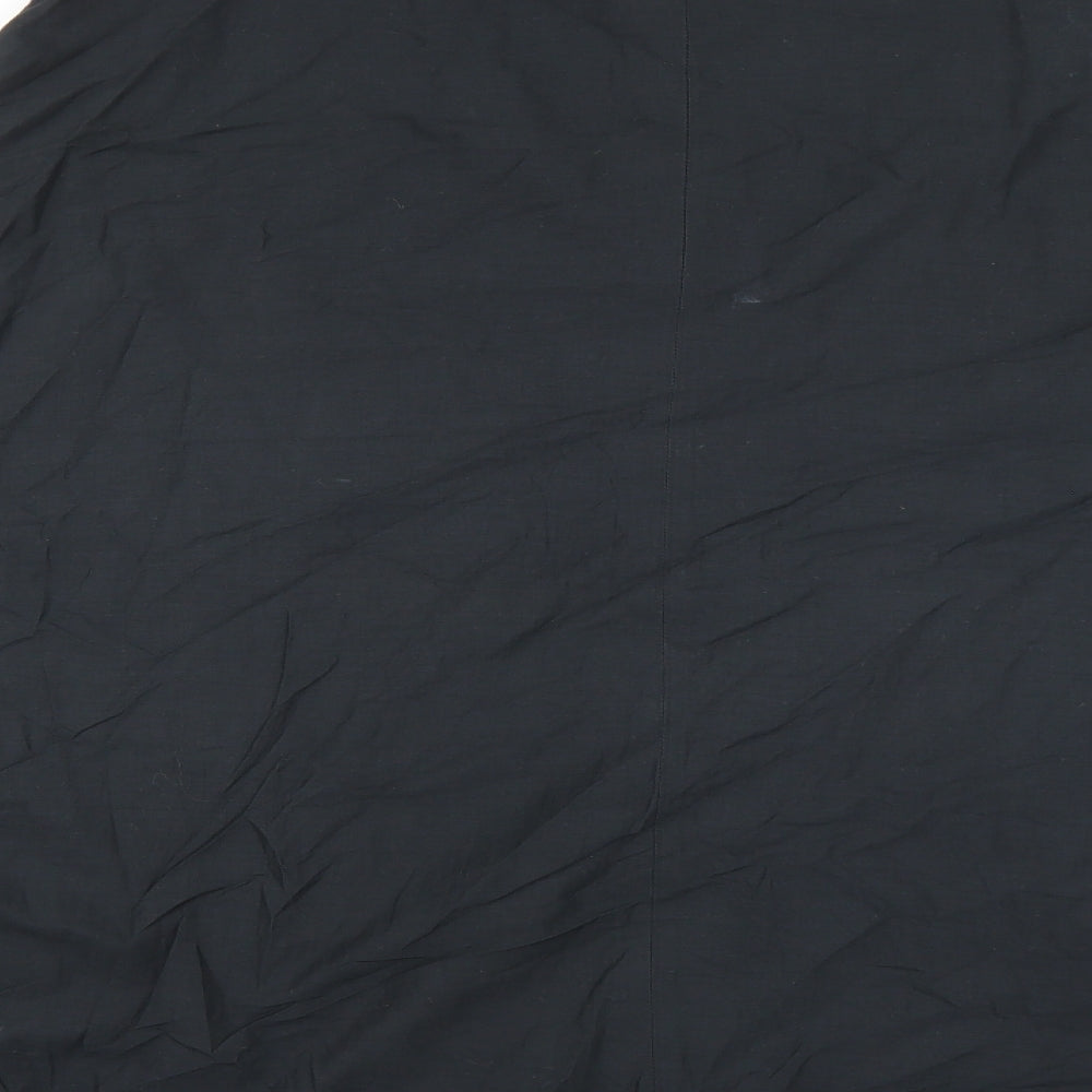 John Rocha Womens Black Cotton A-Line Skirt Size 12 Zip