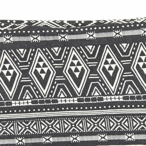 H&M Womens Black Geometric Polyester Straight & Pencil Skirt Size S