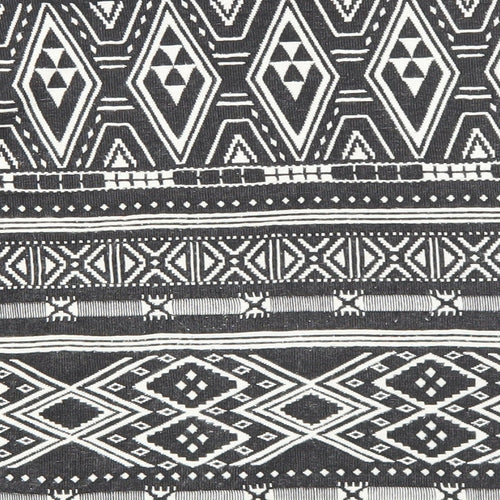H&M Womens Black Geometric Polyester Straight & Pencil Skirt Size S