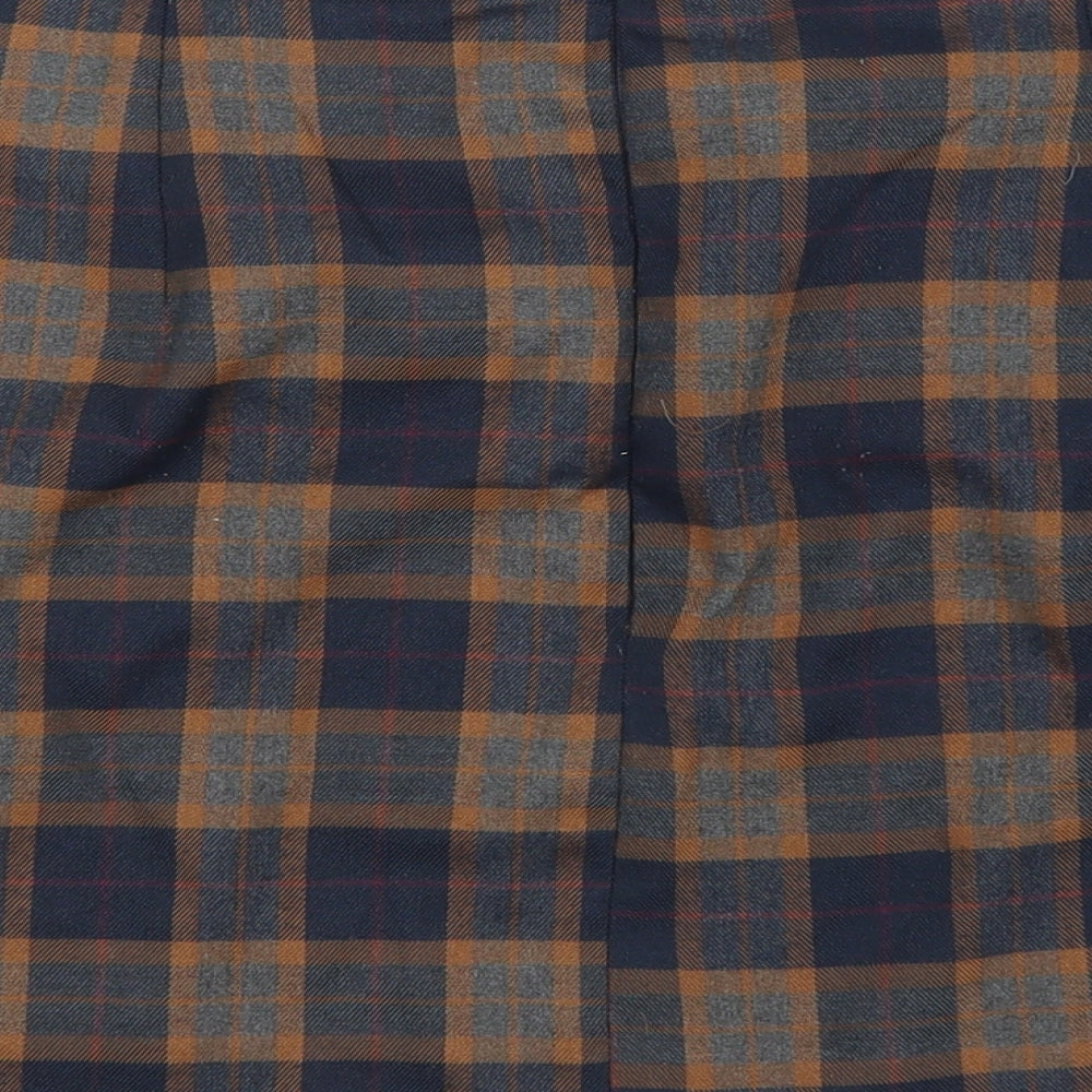 Primark Womens Multicoloured Plaid Polyester Mini Skirt Size 20 Zip