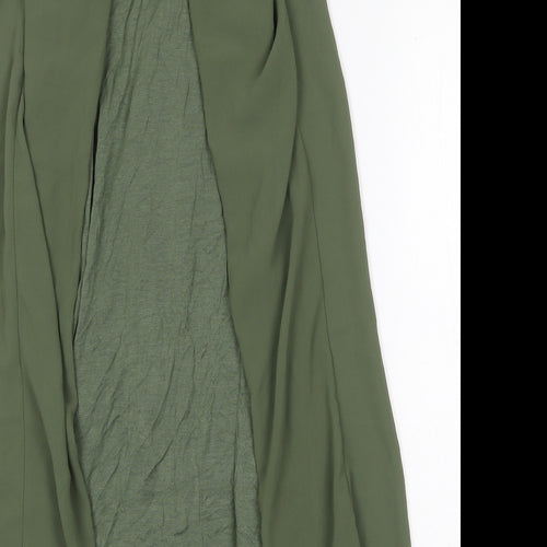 Quiz Womens Green Polyester A-Line Size M Boat Neck Button