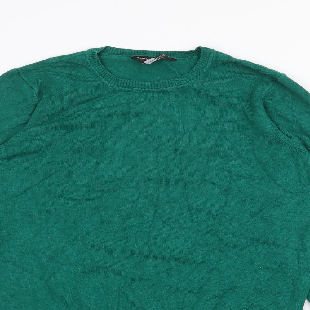 Dorothy Perkins Womens Green Round Neck Viscose Pullover Jumper Size 14