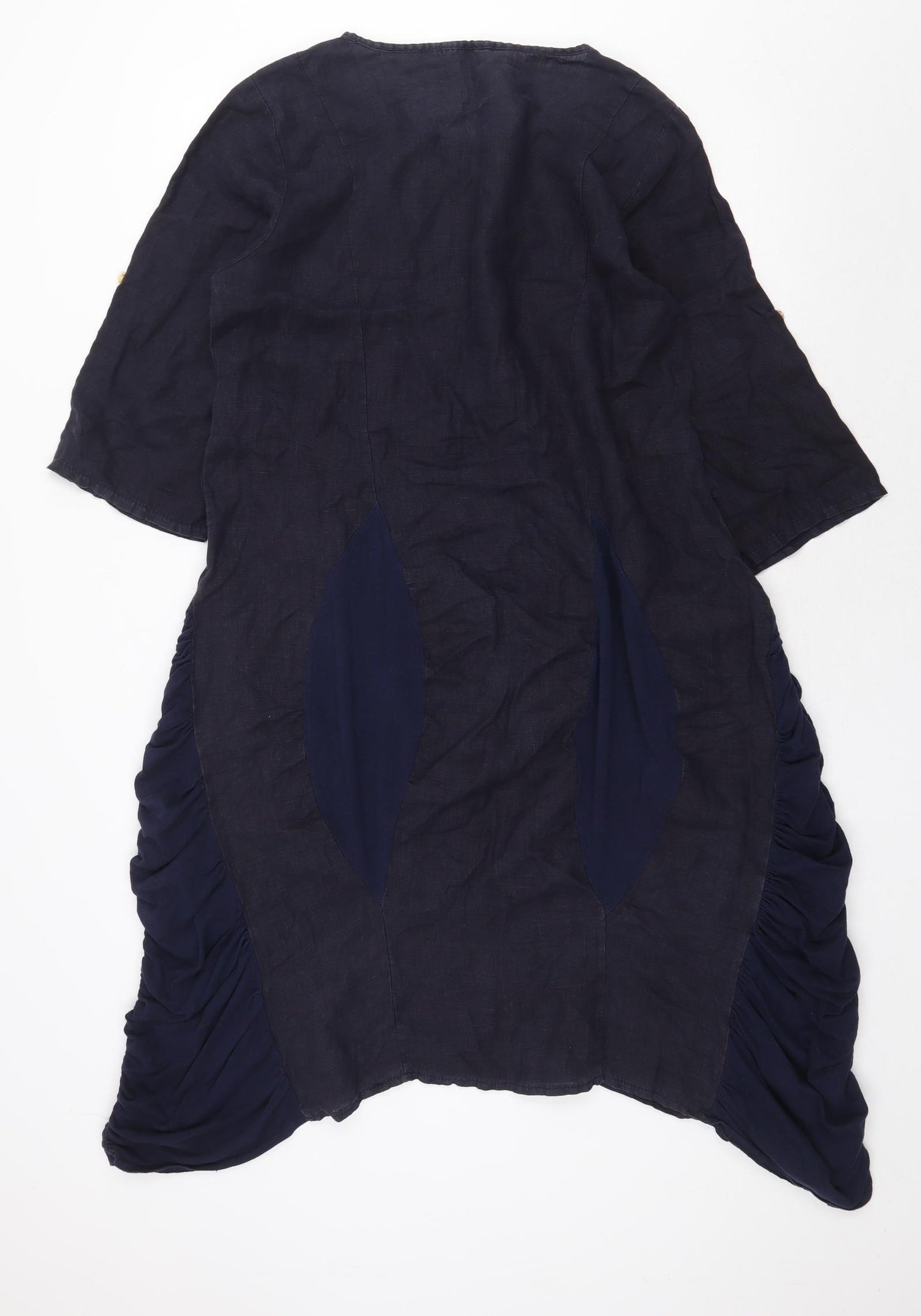 Sunflower Womens Blue Polyester A-Line Size XL Round Neck Pullover
