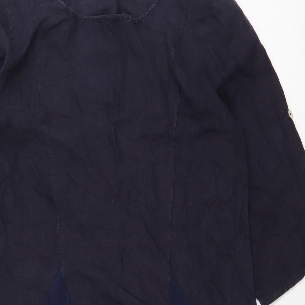 Sunflower Womens Blue Polyester A-Line Size XL Round Neck Pullover