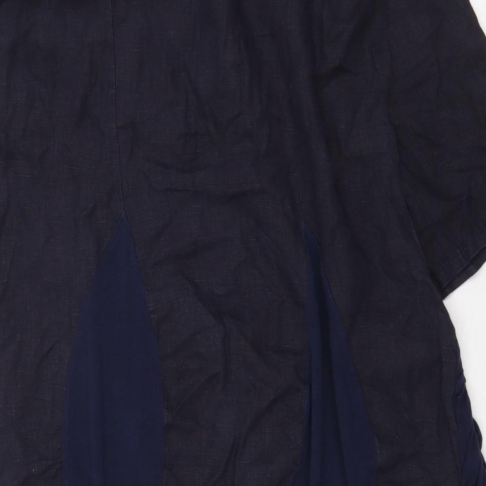 Sunflower Womens Blue Polyester A-Line Size XL Round Neck Pullover