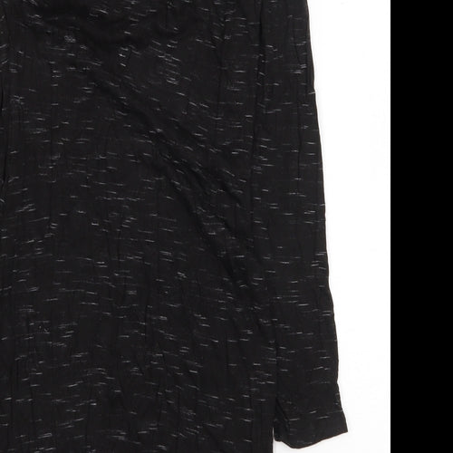 H&M Womens Black Viscose A-Line Size S Boat Neck Pullover