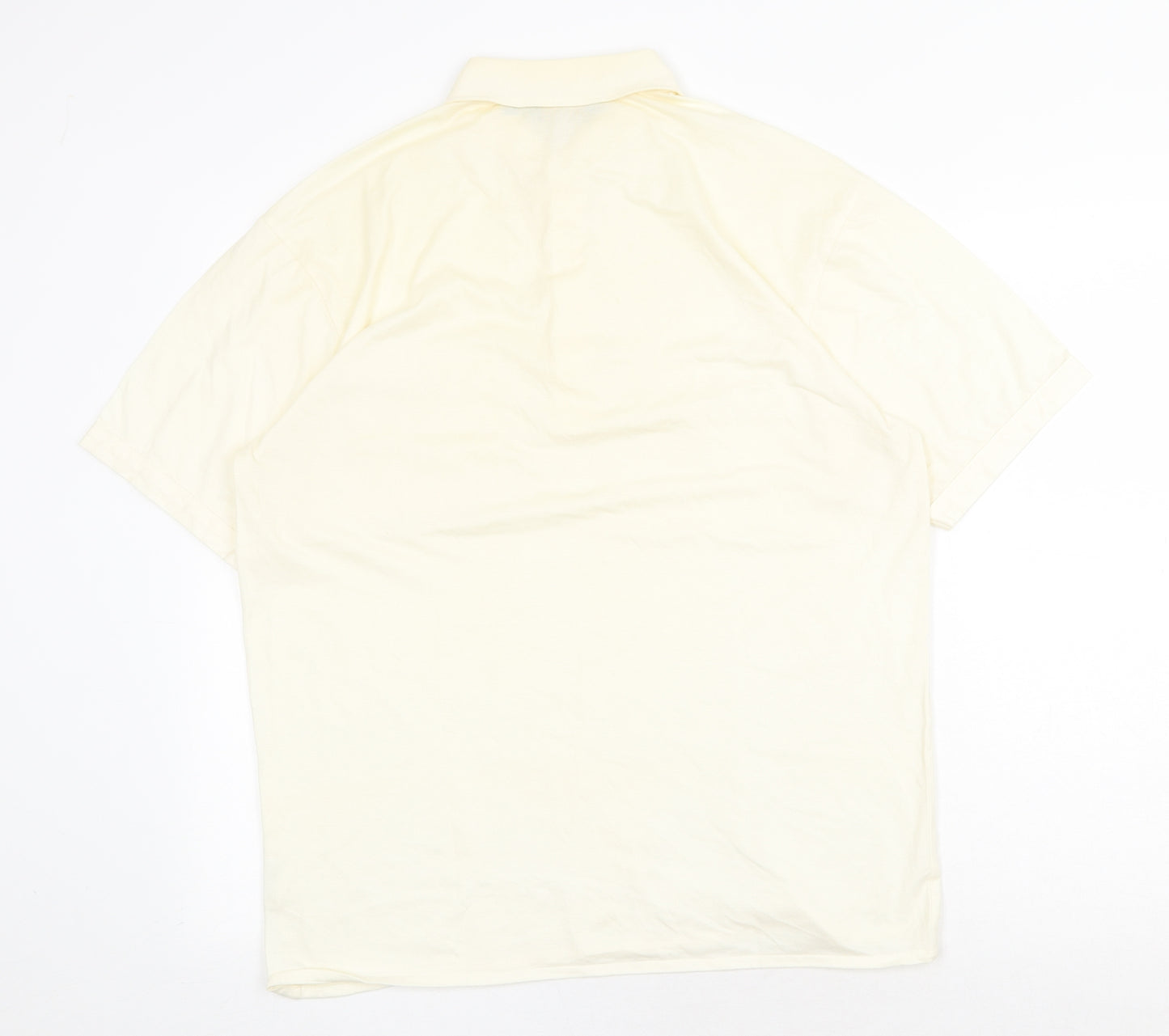 Summerland Mens Ivory Cotton Polo Size M Collared Button