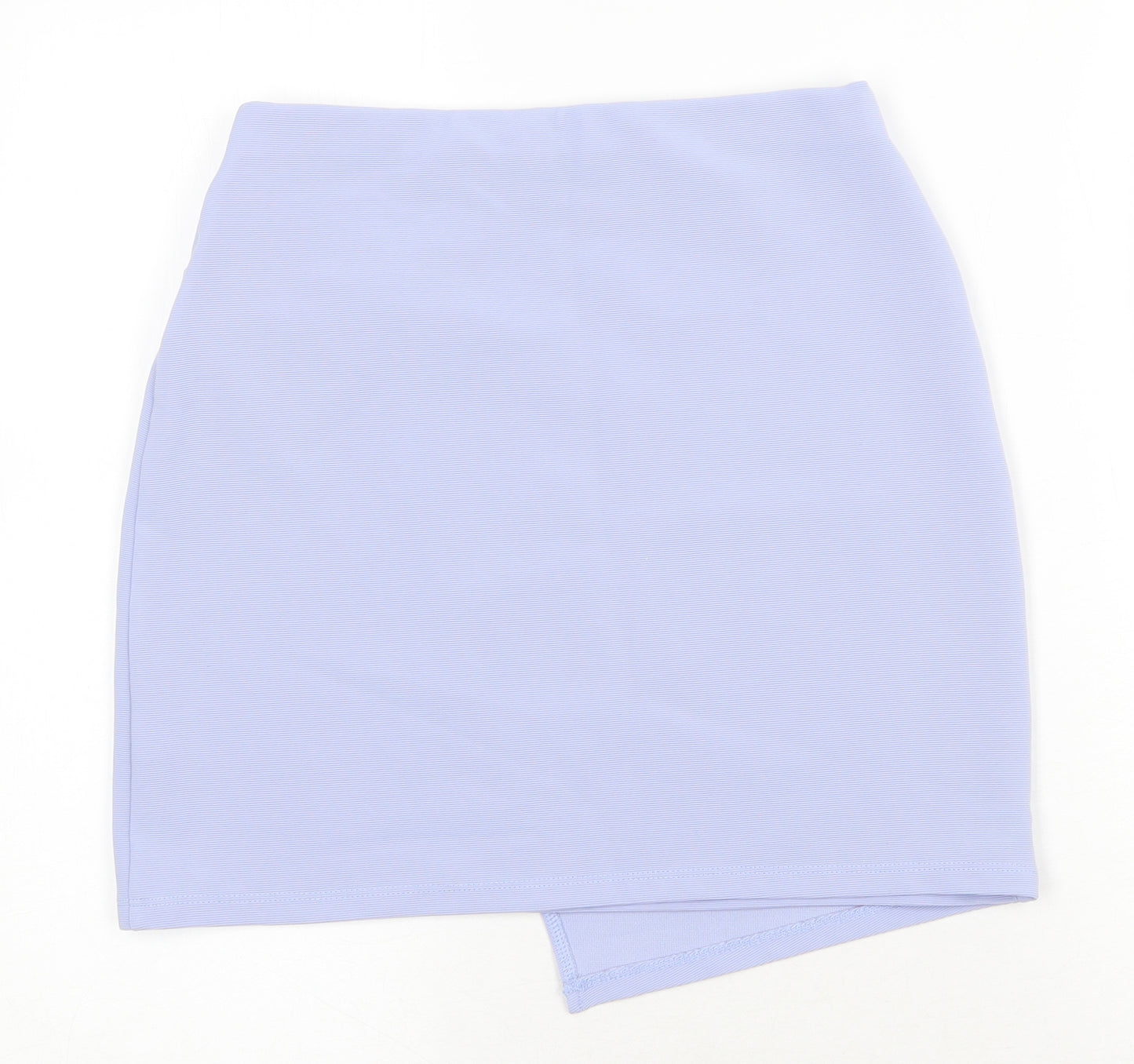 Atmosphere Womens Blue Polyester Wrap Skirt Size 10