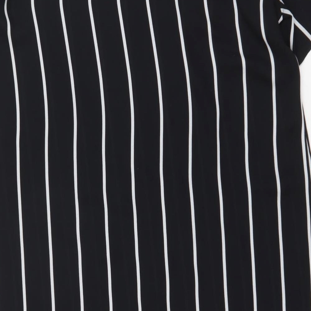 Atmosphere Womens Blue Striped Polyester Shift Size 12 Boat Neck Pullover