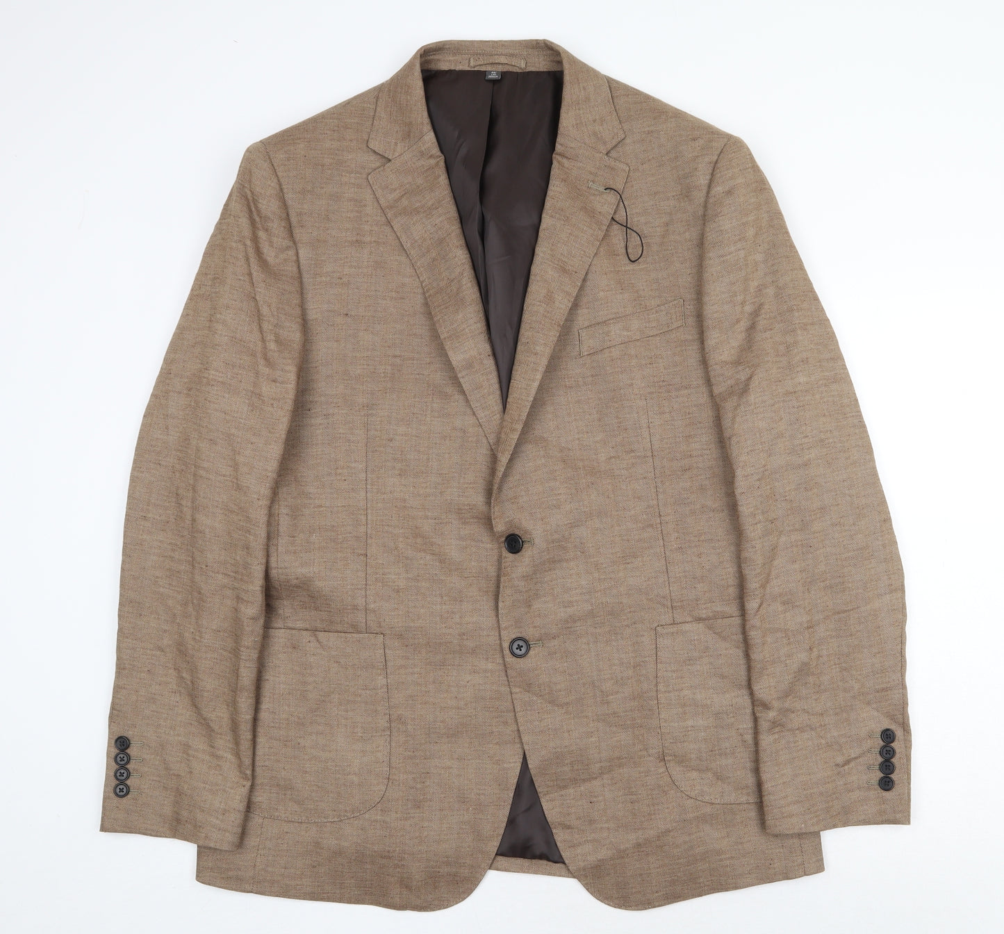 Marks and Spencer Mens Beige Polyester Jacket Blazer Size 46