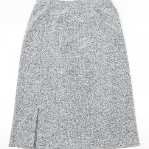 Preworn Womens Grey Polyester A-Line Skirt Size 28 in