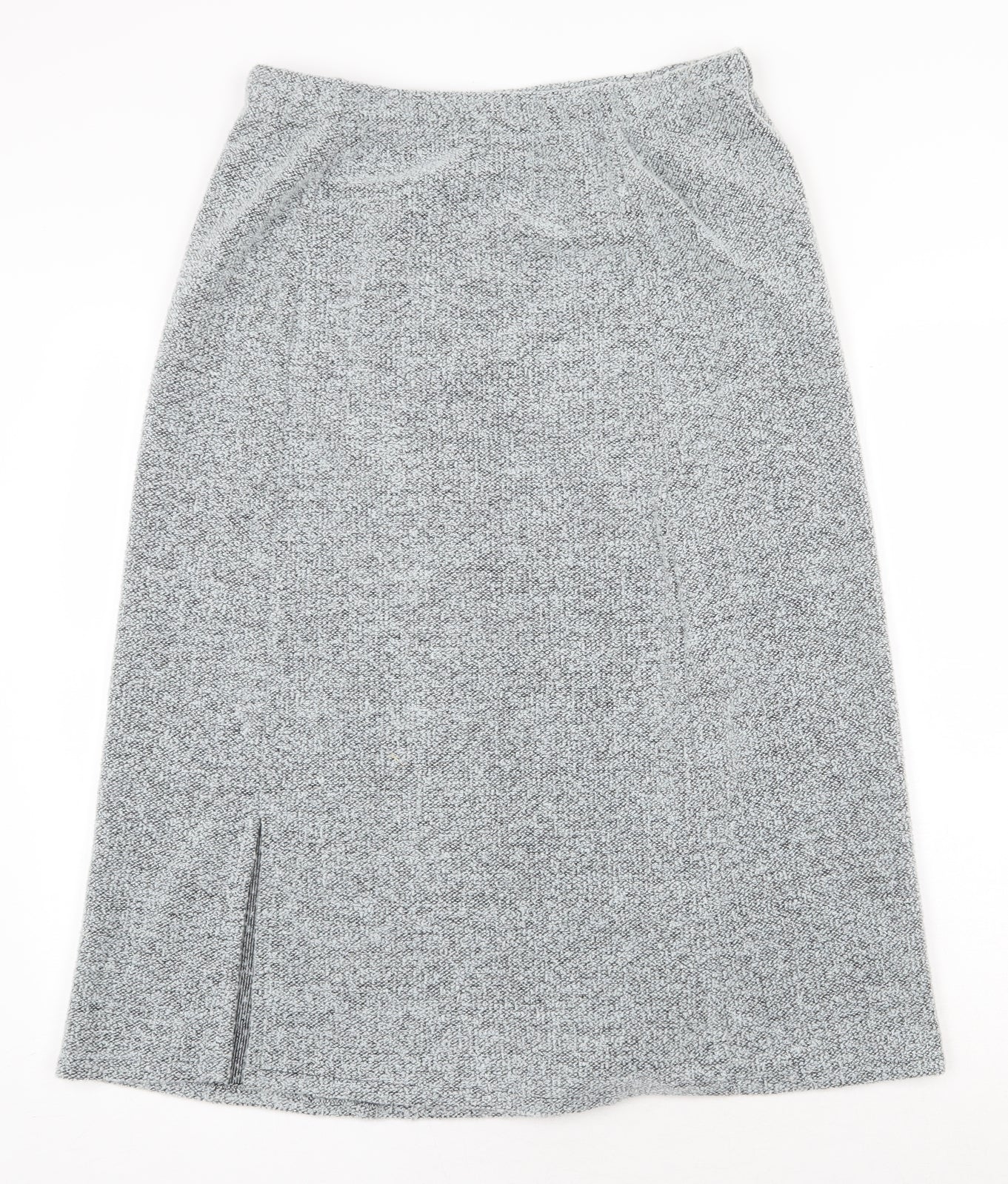 Preworn Womens Grey Polyester A-Line Skirt Size 28 in