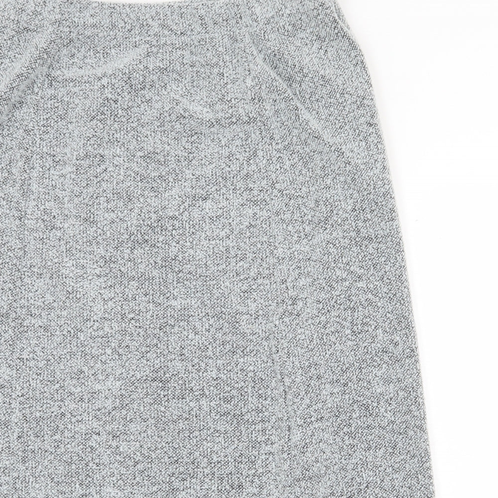 Preworn Womens Grey Polyester A-Line Skirt Size 28 in