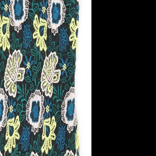Julien Macdonald Womens Multicoloured Floral Polyester Sheath Size 8 V-Neck Zip