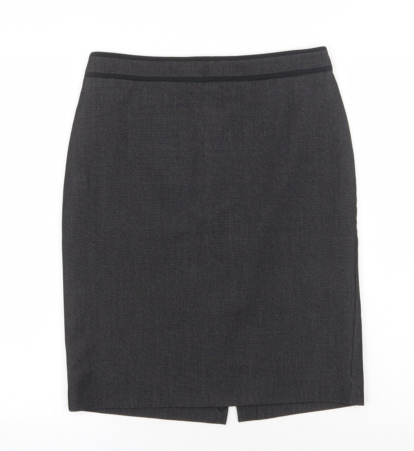 MNG Womens Grey Polyester Straight & Pencil Skirt Size 10 Zip