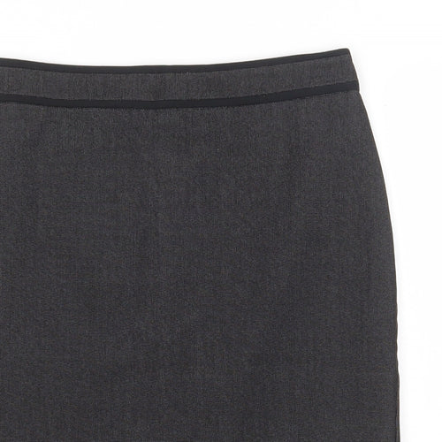 MNG Womens Grey Polyester Straight & Pencil Skirt Size 10 Zip