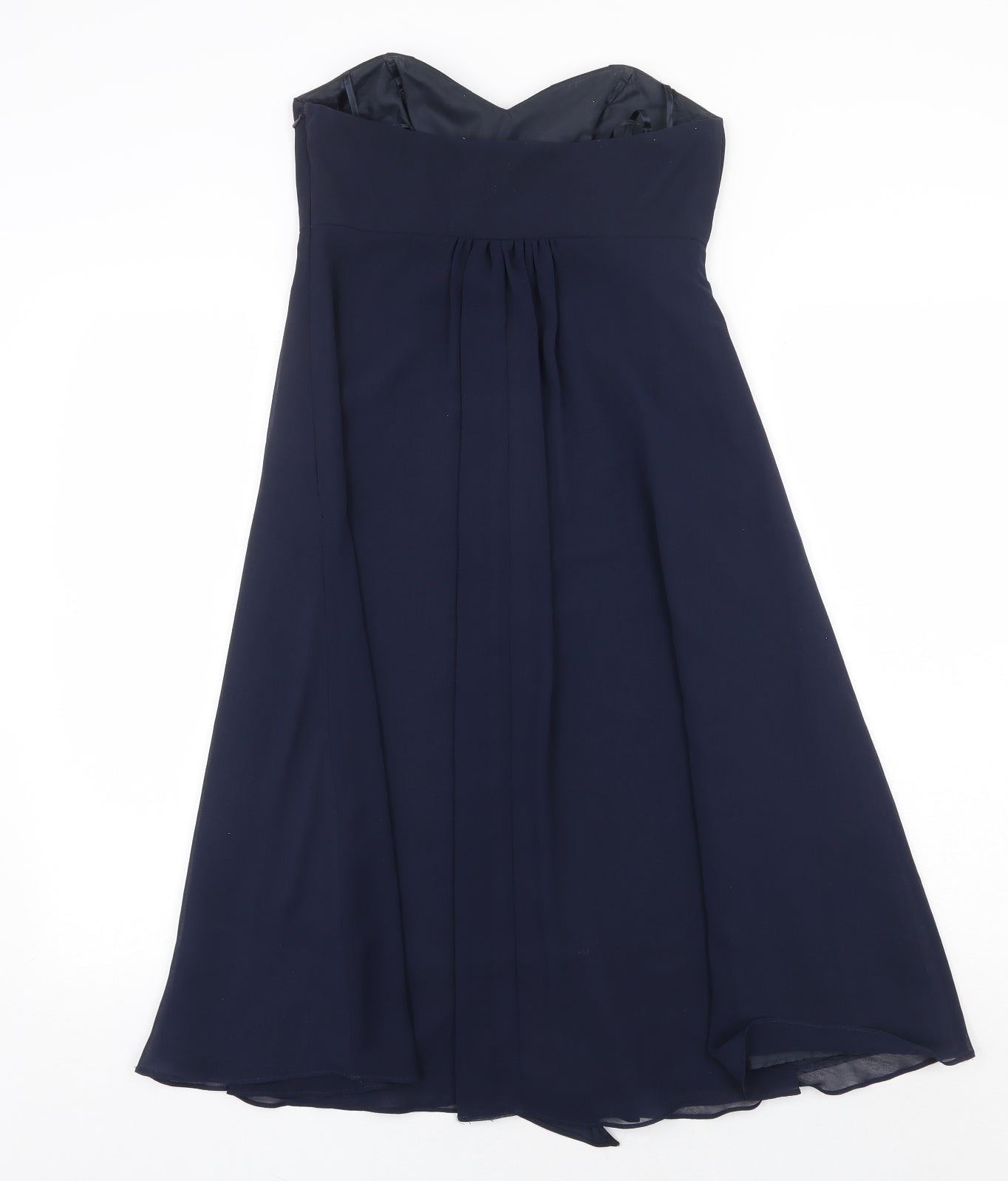 Debut Womens Blue Polyester A-Line Size 8 Sweetheart Zip
