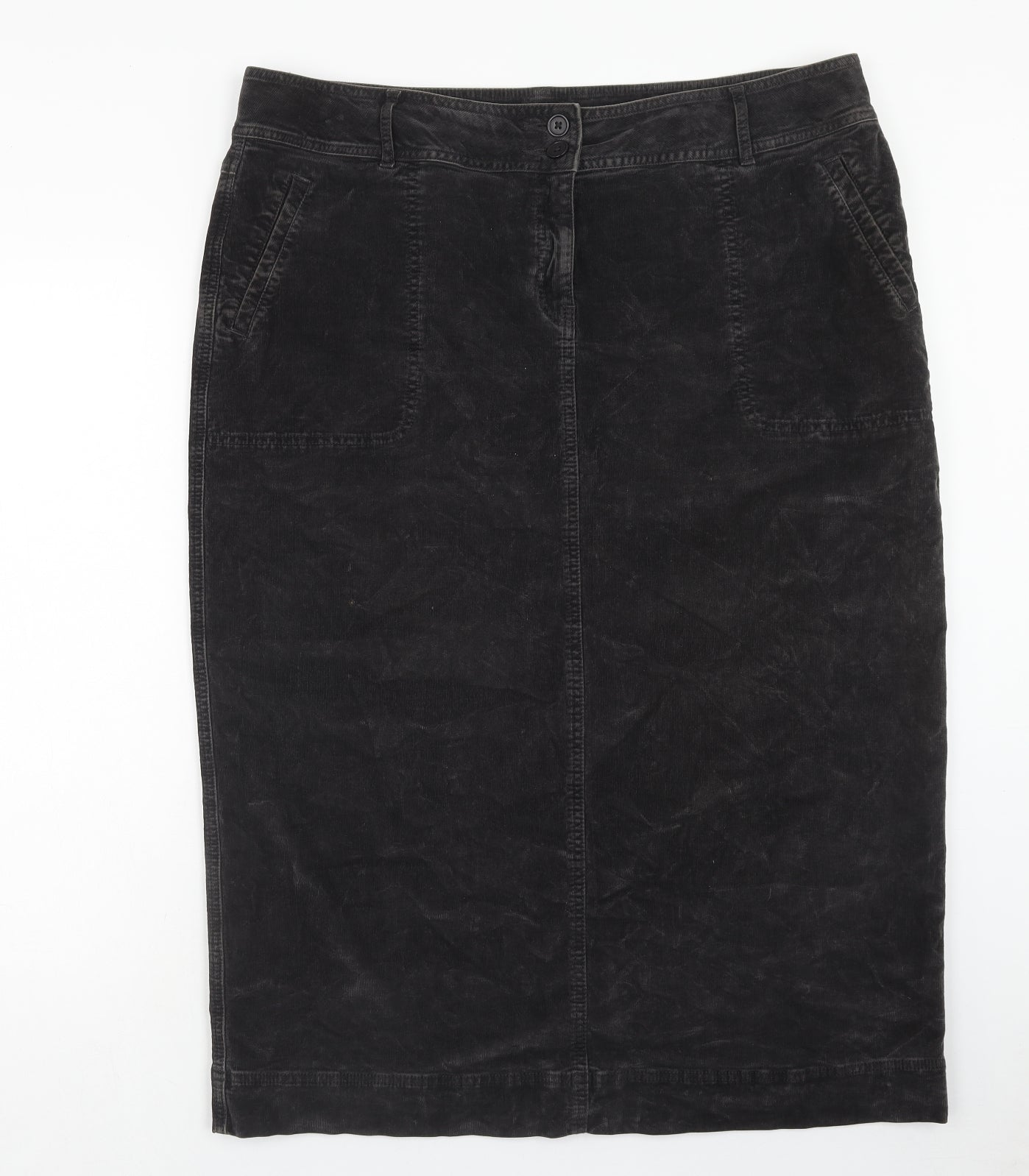 Poetry Womens Brown Cotton Straight & Pencil Skirt Size 18 Button