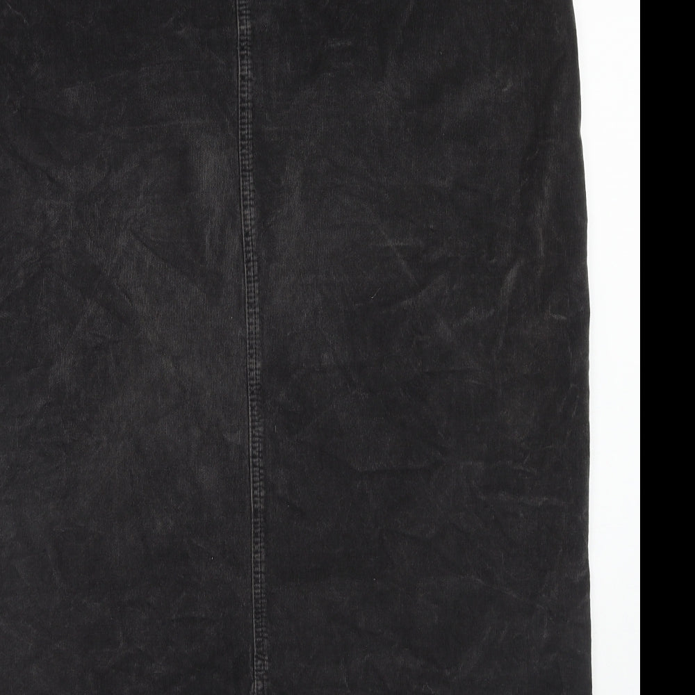 Poetry Womens Brown Cotton Straight & Pencil Skirt Size 18 Button