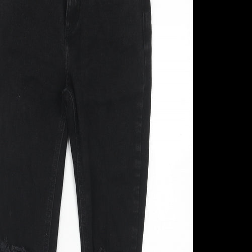 New Look Womens Black Cotton Skinny Jeans Size 10 Regular Button